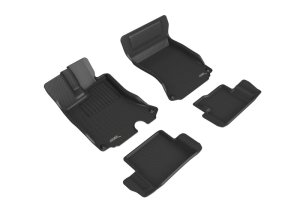 Ferrari Portofino M Floor Mat Set - Front + Rear - 3D MAXpider - Kagu Series - Black - `21-`23 Ferrari Portofino M Floor Mat Set - Front + Rear - 3D MAXpider - Kagu Series - Black - `21-`23